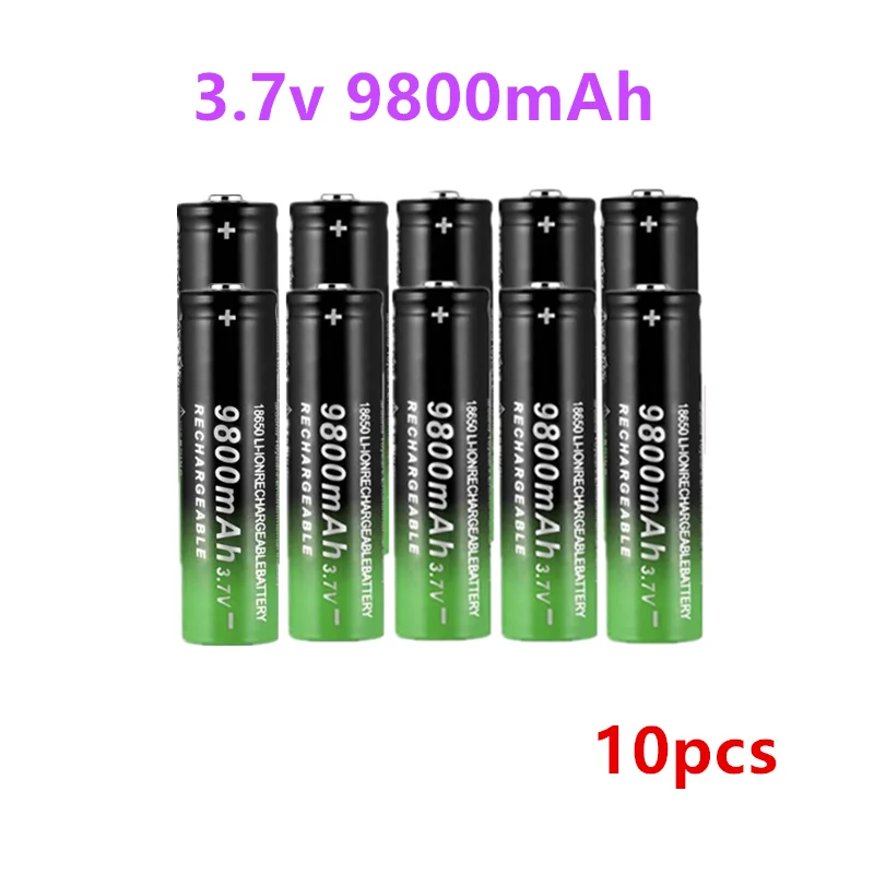 18650 Battery High Quality 9800mAh 3.7V Li-ion batteries Rechargeable For Flashlight Torch + Free shipping | Электроника