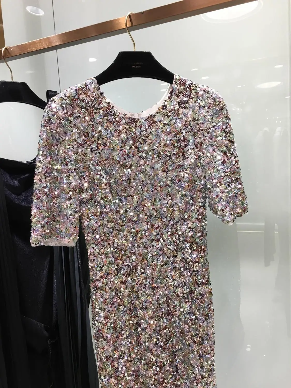 Blingbling подиумное Платье женское сексуальное Асимметричное Платье-футляр модное летнее платье с коротким рукавом и блестками