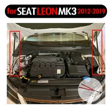 סיבי פחמן הלם מנחת עבור מושב ליאון MK3 5F 2012 2019 רכב סטיילינג מול מצנפת הוד לשנות גז תמוכות הרם תמיכת גז האביב