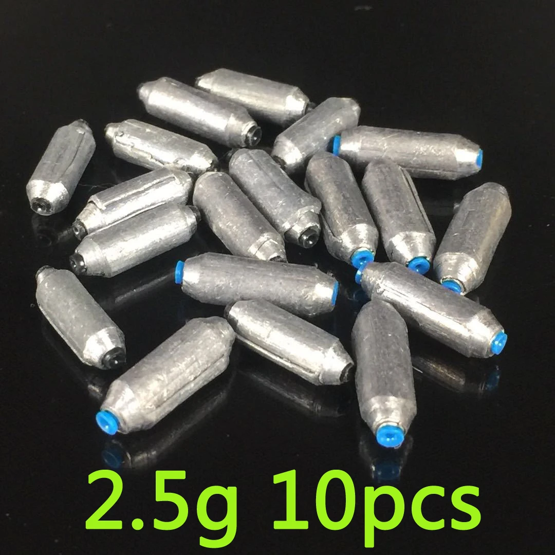 2.5g 10 шт./лот, 1 г, 1,5 г, 2 г, 2,5 г, 3 г, 3,5 г, 4 г, рыболовный грузик из свинца, удочки, подвеска, искусственный круг, быстрая свинцовая приманка, рыболовные снасти - Цвет: 2.5g