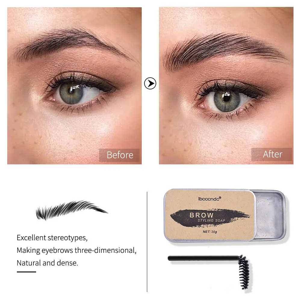 

Brows Setting Gel Styling Soap Kit Long Lasting 3D Eyebrow Lamination Setting Gel Cream Eyebrow Enhancer Makeup Pomade Cosmetics