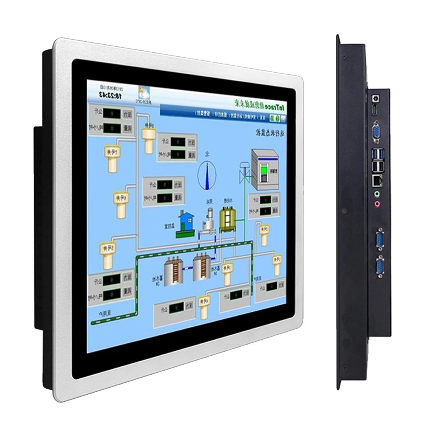 Мини-планшетный ПК 10, 12, 15 дюймов, Встроенный промышленный компьютер «Все в одном» с емкостным сенсорным экраном для Win10 Pro RS232 COM