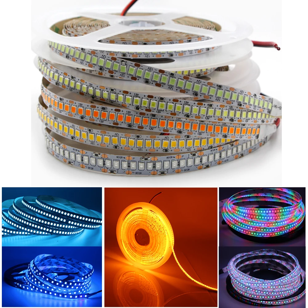 5m Smd 2835 240leds/m Led Strip Lights Tape Light Cool White Warm White