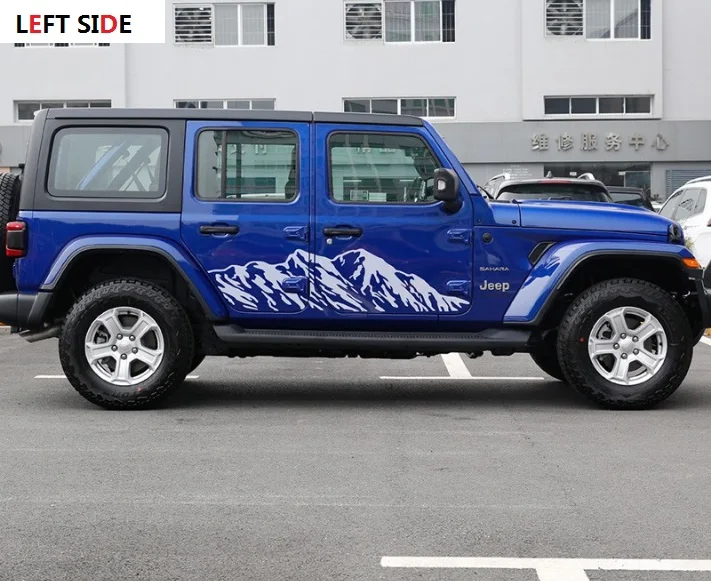 Левая сторона настроить личность применима к Jeep Wrangler модифицированный стикер тела тянуть цветок аксессуары