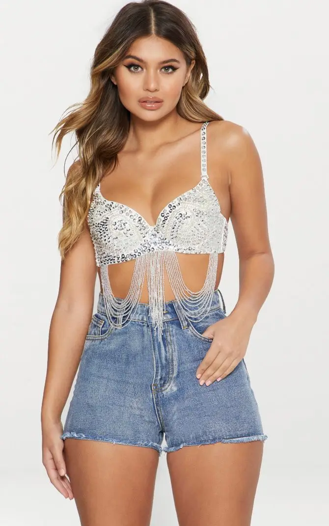high waist slim jeans shorts 