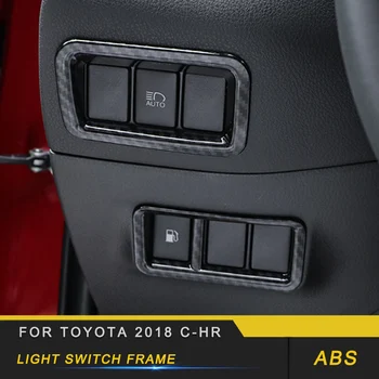 

Auto Car-styling Light Switch Frame Trim Stickers Covers Interior Accessories for Toyota 2018 C-HR