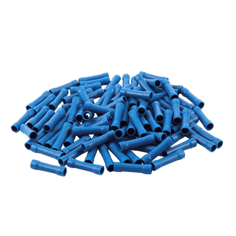 

100 Insulated Straight Wire Butt Connector Electrical Crimp Terminal 14-16AWG