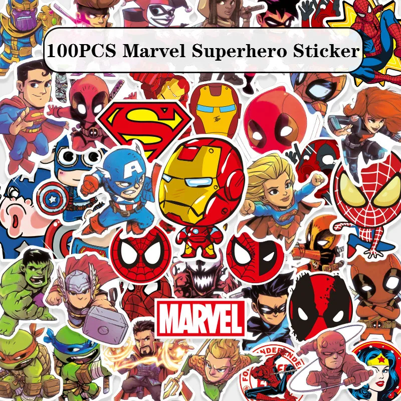 Новинка 100 шт./лот классические наклейки Marvel в стиле аниме игрушки для | Наклейки -4000072743786