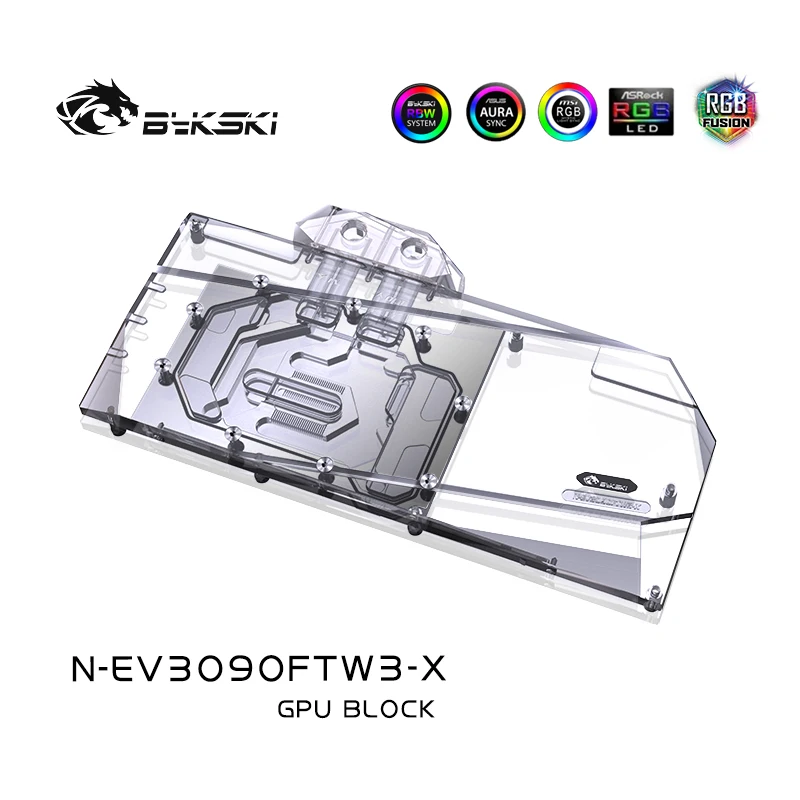 Водяной блок Bykski GPU для EVGA RTX 3090 /3080 FTW3 ULTRA игровой графическая карта VGA Cooler MOBO RGB SYNC N
