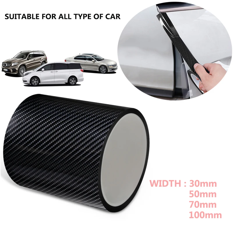 

Carbon fiber Car Sticker Protector Strip Nano Sticker Auto Door Sill Anti Scratch Tape Collision Scuff DIY Paste Protection Film