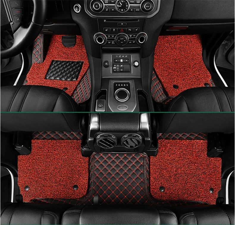 Коврик для Land Rover Discovery 3 LR3 2003-2009 футов ковры шаг Авто вышивка кожа провод катушки 2 Слои коврик