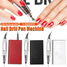 Профессиональный электрический 30 Вт 30000 об/мин дрель для дизайна ногтей ручка пилочка шлифовальный станок наконечник инструмент для маникюра и педикюра