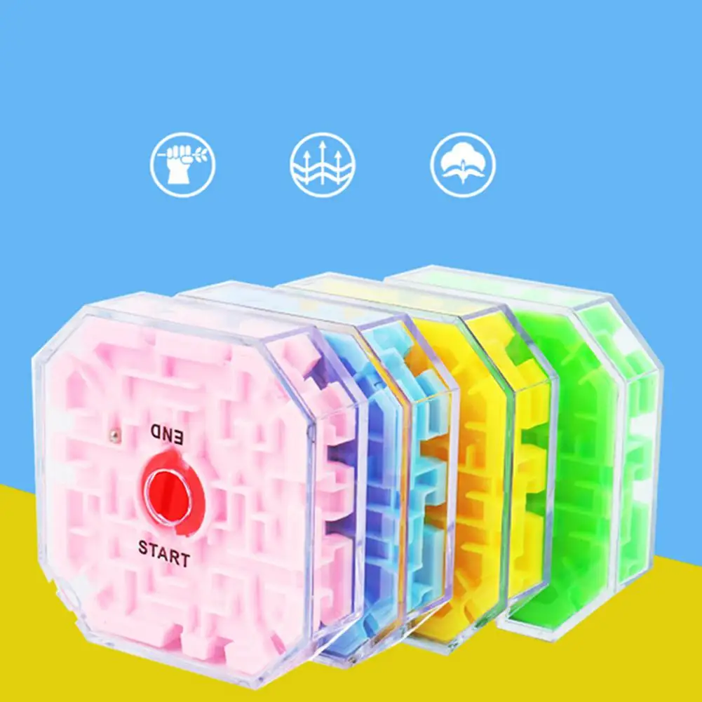 

GloryStar Puzzle Early Educational Toys Children Transparent 3d Beads Labyrinth Marbles Magic Cube Toy