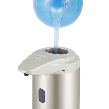 

280lm Automatic Liquid Soap Dispenser Stainless Steel Sensor Soap Dispenser Pump Shower Kitchen Soap Bottle for Bath/Washroom