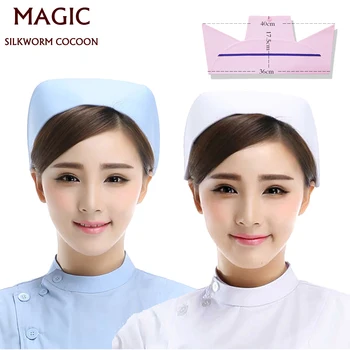 

Blue White High Quality Nurse Cap Medical Cap Doctor Hat Hospital Professional Detist Work Caps Women Female Headwear Wholesale