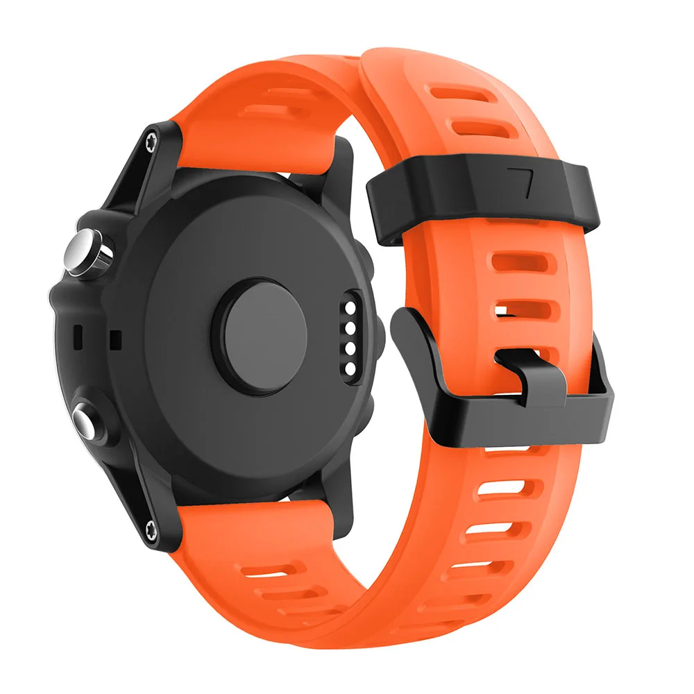 Yayuu мягкий силиконовый сменный ремешок для часов с инструментами для Garmin Fenix 3/Fenix 3 HR/Fenix 5X/5X Plus/D2 Delta PX/Descent MK1 - Цвет: Orange