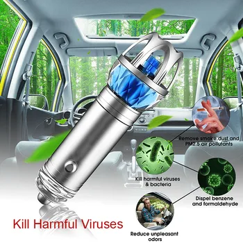 

2 in 1 Car Dual USB Fresh Air Ionic Purifier Oxygen Bar Ozone Ionizer Cleaner