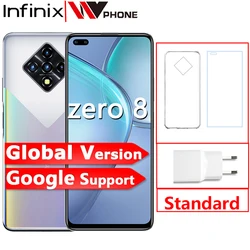 Новая глобальная версия Infinix ноль 8 8GB 128GB смартфон 6,85 ''90 Гц Full Экран 64-мегапиксельная четырехъядерная камера 4500 мА/ч, Батарея 33 Вт Зарядное ус...