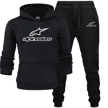 

Alpinestar Sportswear Men's Suit Winter Hoodie Pants 2-Piece Set 2020 Fashion Hoodie Men's Ladies Sweatshirt Sports Jogger Set