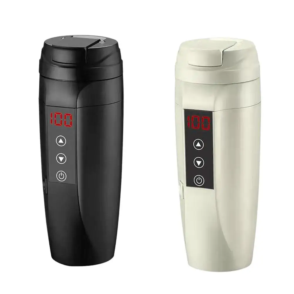 12V 24V Portable Car Heating Cup Stainless Steel Water Warmer Bottle