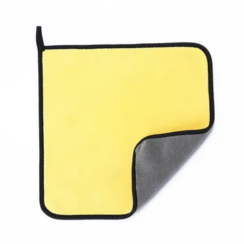 

2pcs/pack 30*30cm Microfiber Car Wash Cleaning Drying Polishing Yellow Towel Kitchen Towels Dishcloth