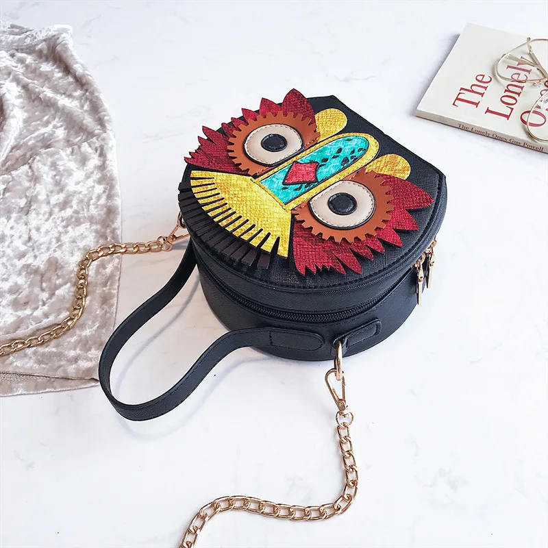 

2018 New Style Fashion Korean-style Cute Little Monster Circle Bag Shoulder Diagonal WOMEN'S Bag a-Piece