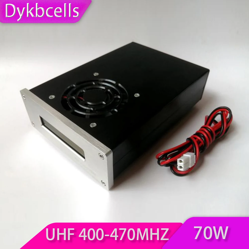 Dykbcells 70W UHF 400-470MHZ walkie talkie power amplifier 433MHZ RF Amplifier digital FPV AMP standing wave FM DMR C4FM FSK P25 |