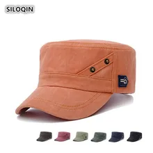 SILOQIN/Новинка; модные армейские кепки унисекс; простая хлопковая кепка для отдыха на плоской подошве; Gorra Hombre; регулируемый размер; брендовая Спортивная Кепка; Кепка
