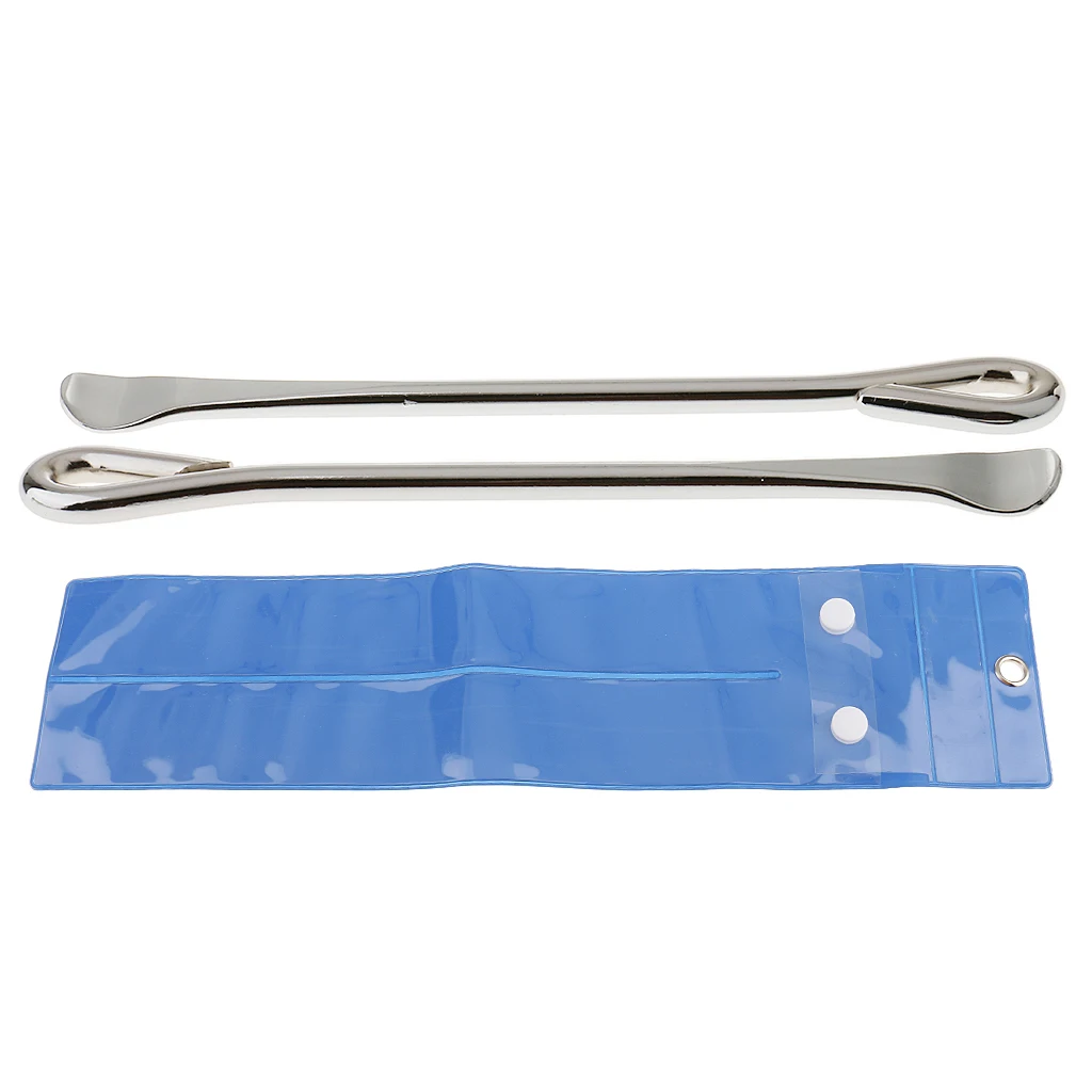 2pcs Motorcycle Tire Iron Spoon Type Curved End Use With Scooter ATV Snowmobiles Wheel Lever Tool