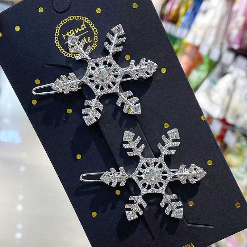 Hair Accessory Hair Clip Jewelry Accessories Fashion Crystal Hair Clips for Women Snowflake Butterfly Flower Rhinestone Hair Accessories Female Vintage Jewelry Hairwear