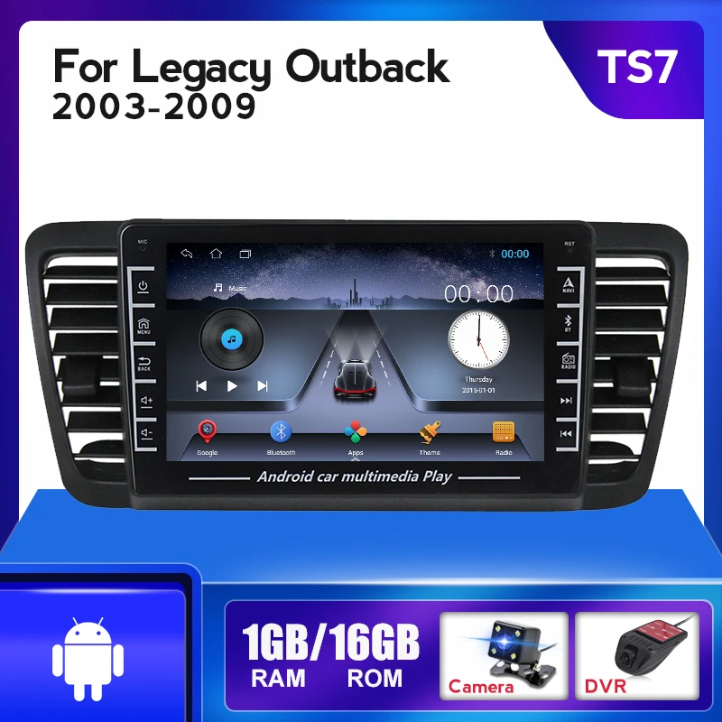 Android System Car Radio Multimedia Video Player For Subaru Outback 3 Legacy 4 2003-2009 2 Din GPS Navigaion No Dvd Wifi | Автомобили и