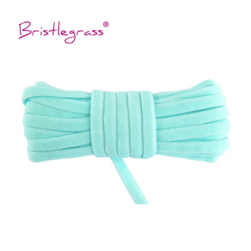 BRISTLEGRASS 2 5 10 Yard 3/16" 5mm Nylon Skinny Flat Elastics Cord Tube Rope Spandex Band String Face Cover Ear Loop Sewing Trim