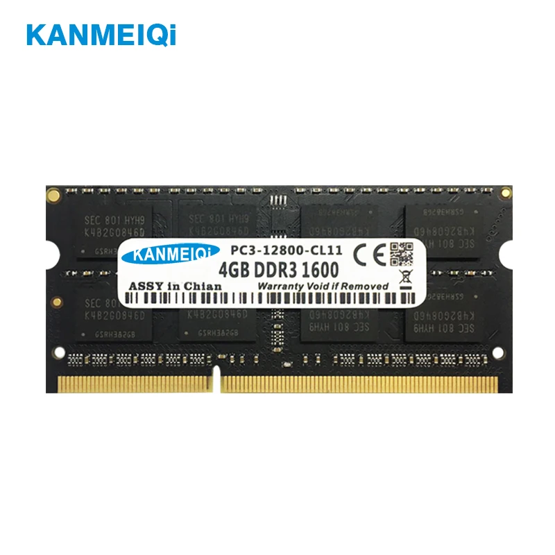 KANMEIQi so-dimm ddr3l 4gb 1333 память для компьютера ноутбука 1600/1866MHz 1,35 V для памяти 204pin ноутбука