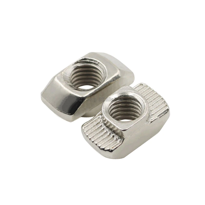 50 шт. M3 M4 M5 Zn/Ni-plated T гайки для алюминиевых профилей аксессуары
