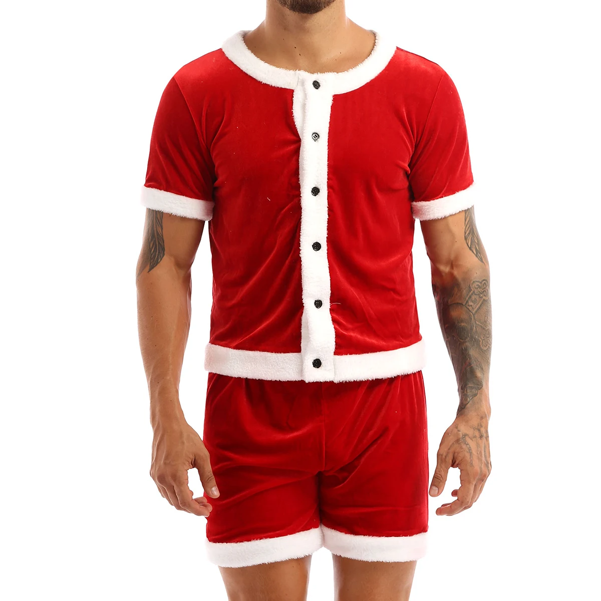 Kostum Cosplay Santa Klaus Dewasa Natal 