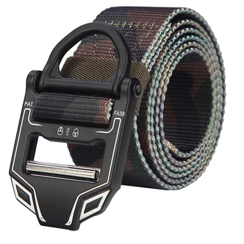 

Alloy Buckle Adjustable Adult Training Nylon Men Belt Strap Tactical Waistband Outdoor Sports Durable Heavy Duty Easy Unlock