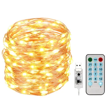 

100 LED String Light 32.8 Ft 4 Music Control Modes 8 Lighting Modes Waterproof Lights for Party Garden Christmas Decorative