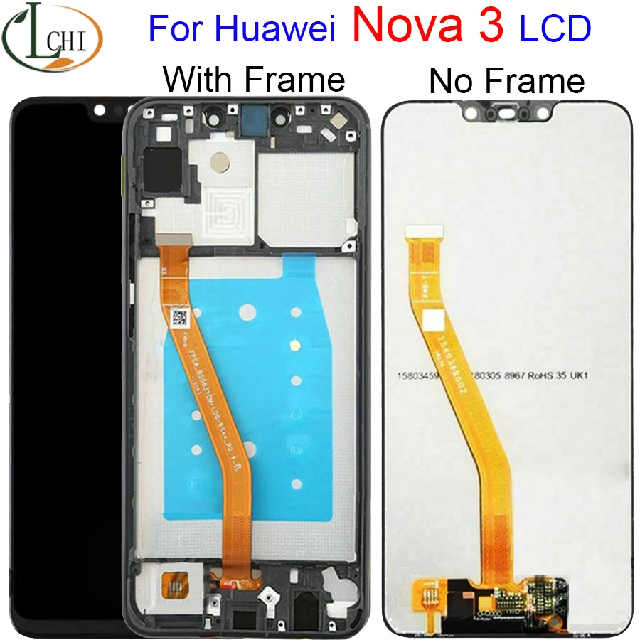 Для Huawei Nova3 Nova 3 PAR LX1 ЖК дисплей сенсорный экран для AL00 с рамкой Замена дисплея|Экраны мобильных телефонов| |