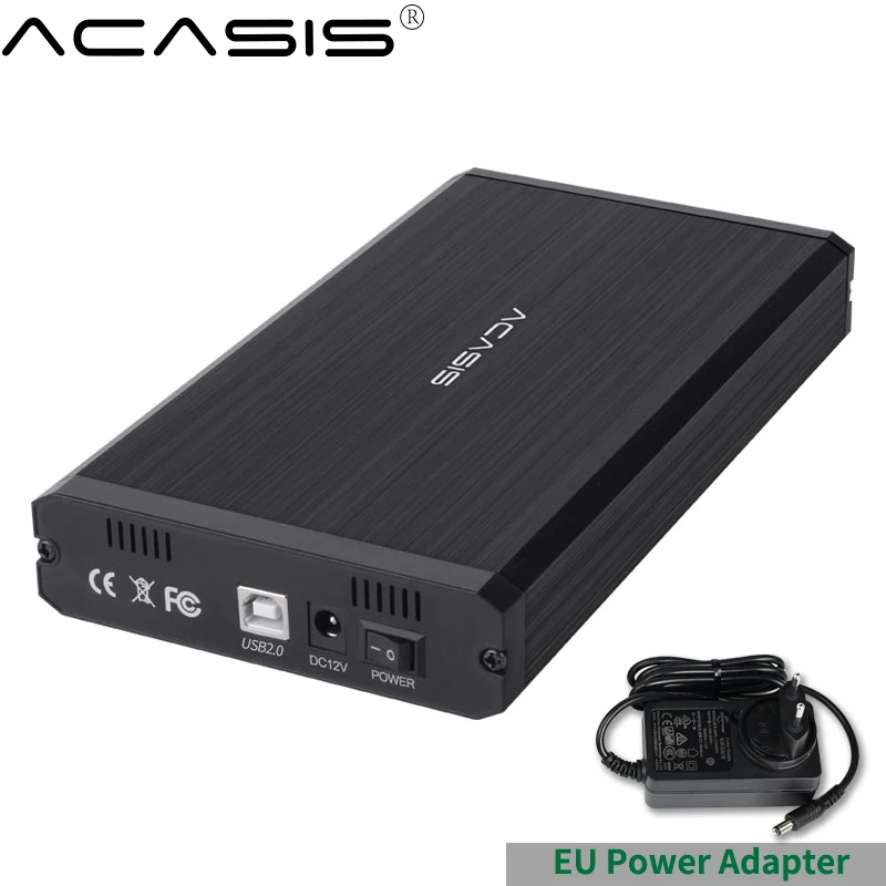 Acasis HDD чехол 3,5 2,5 SATA для USB 2,0 адаптер внешний жесткий диск Корпус ридер для SSD диск коробка-чехол на HDD HD 3,5 HDD Чехол - Цвет: EU Adapter