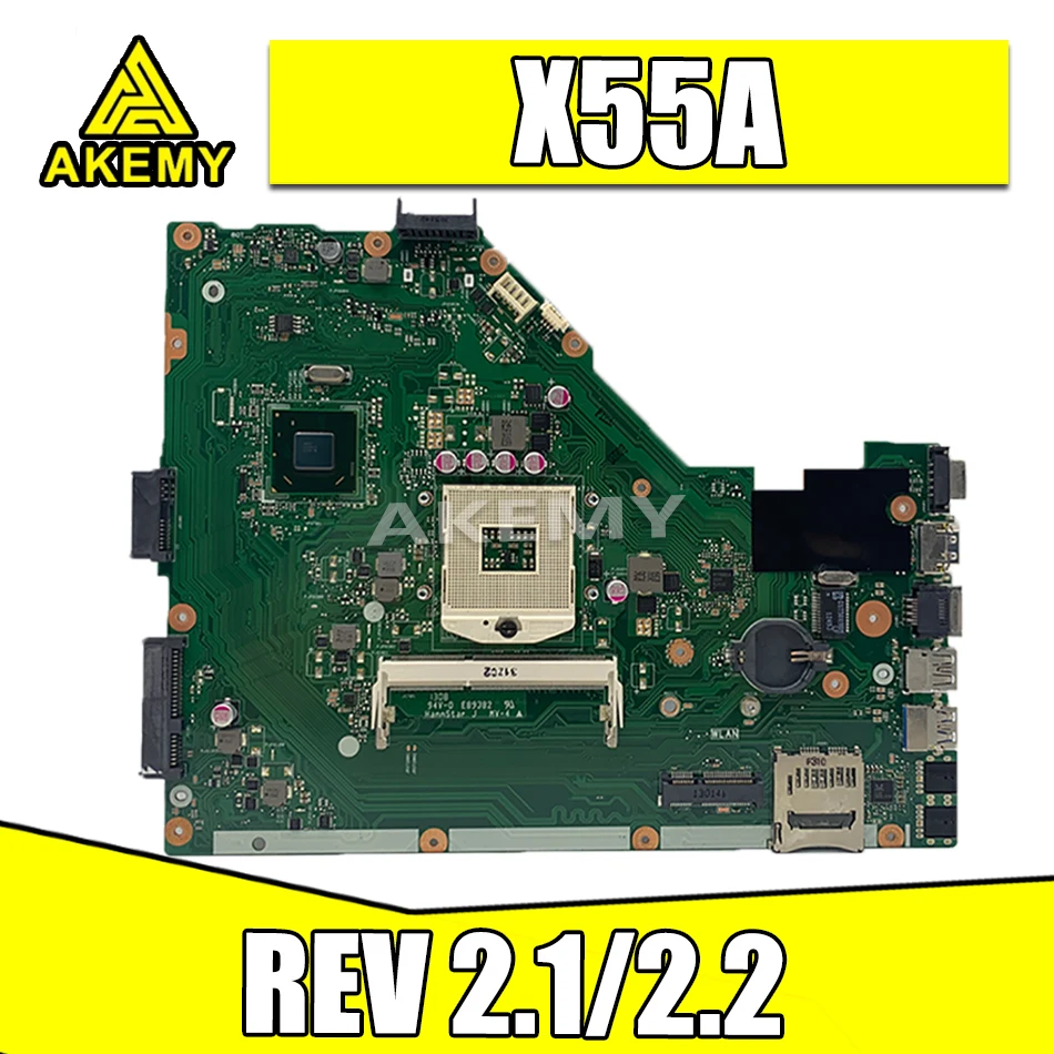 Материнская плата X55A REV.2.1/REV.2.2 HM70 RAM для For Asus X55V ноутбука материнская тест