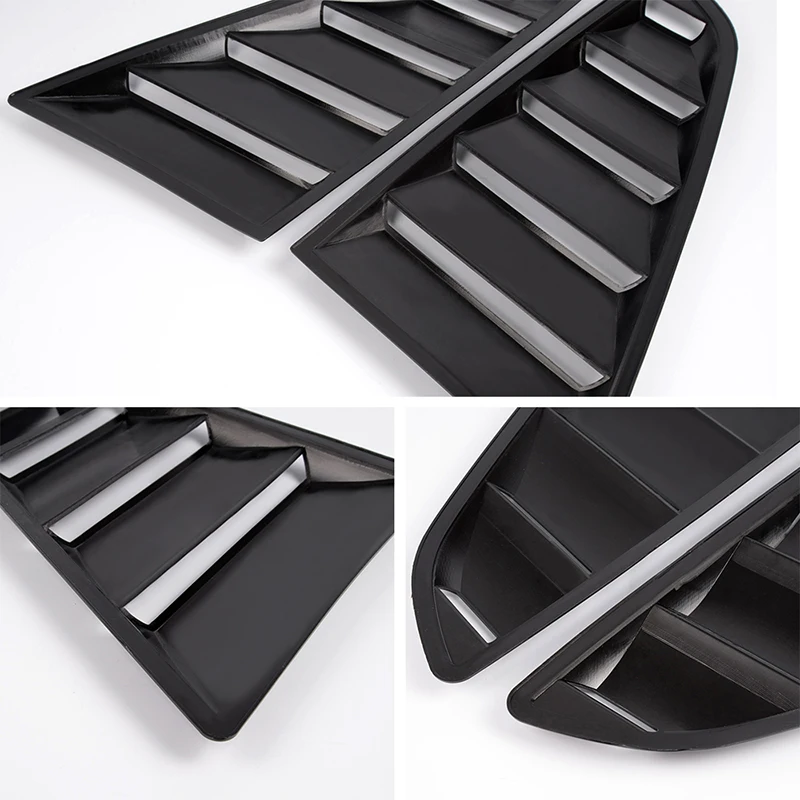

Pair Side Window 1/4 Scoop Louver Cover For Ford Mustang 2015 2016 2017 2018