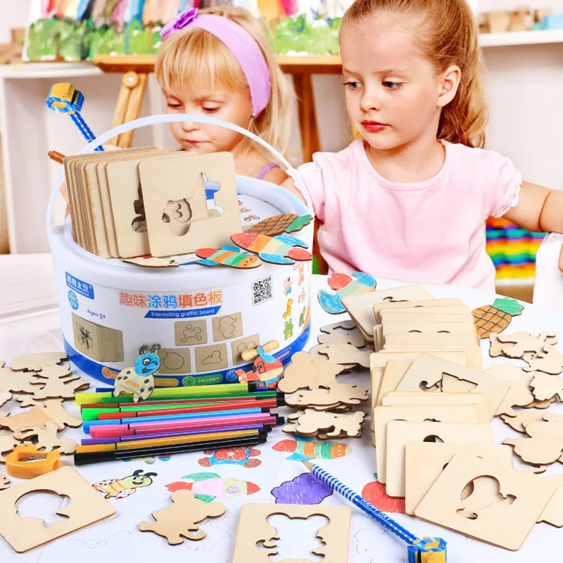 

Child Drawing Kit Graffiti Painting Template Drawing Board Kindergarten CHILDREN'S DAY Children Gift