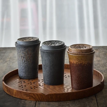 

LUWU ceramic tea mugs with filters chinese coffee cup tea cup drinkware 240ml
