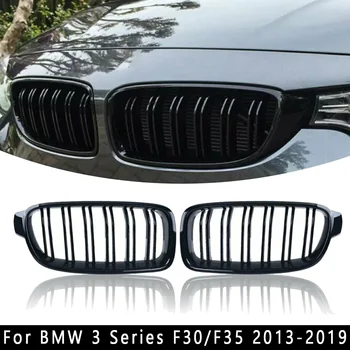 

2 Pcs 1 Pair Left+Right Racing Front Kidney Grille Gloss Black For BMW 3-Series F30 F31 F35 2012-2017 Car Protection Styling
