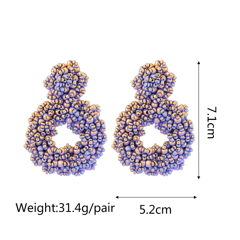 Ztech Blue Series Cute Crystal Earrings Women Popular Europe Style Korean Jewelry Geometric Christmas Gifts Wholesale Pendientes