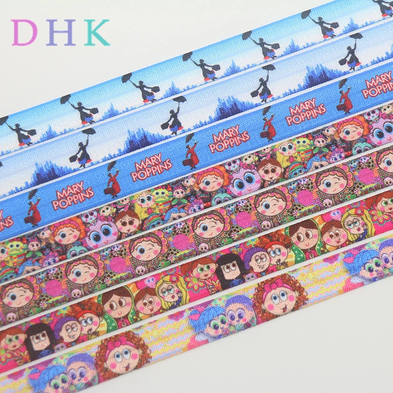 DHK 5/8 'ɵ ярдов Мэри мультфильм печатных Сложите эластичный враг стрейч-лента