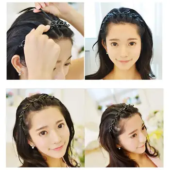 

Comfortable Lightweight Korean Fixed Bangs Clip Double-layer Hair Tie Headband Makeup Washing Face Women Girls Styling Hairpins