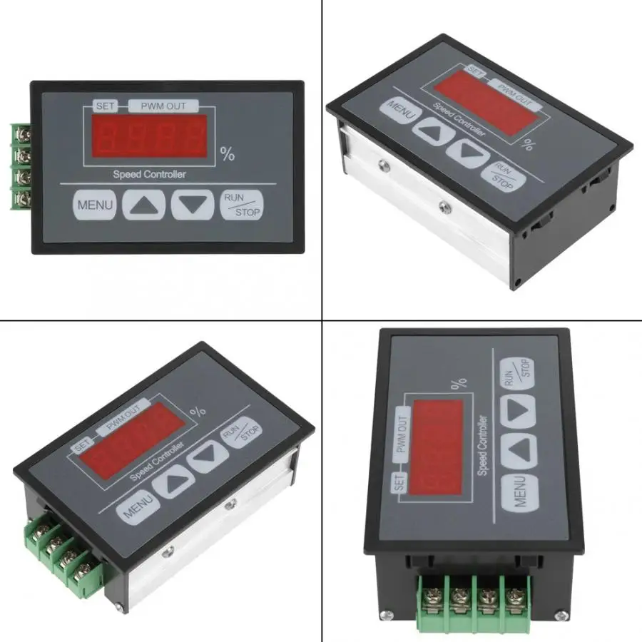 DC Motor Controller 6-60V 30A Motor Speed Controller with Digital Display for Setting The Slow Start and Stop Time of The DC Motor