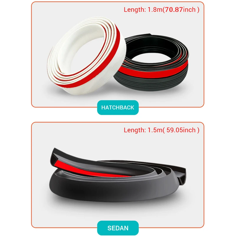 Enhanced Auto Rubber Seal Strip for Trunk Lid - Black Dustproof Car Accessory for SUVs and Hatchbacks