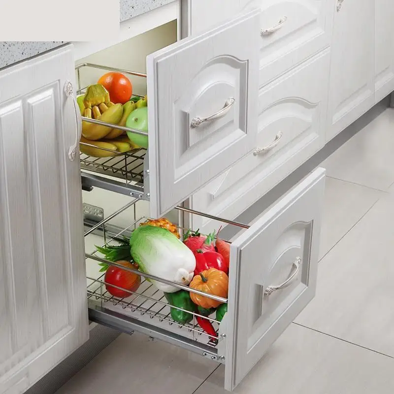 Organizar Organizadores Para Armario De Cosina Mutfak Malzemeleri, кухонный Органайзер из нержавеющей стали, кухонный шкаф, корзина